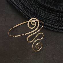 Adjustable Spiral Wire Cuff Stacking Bracelet Simple Pattern International Jewelry Wholesale Bracelet - Gold - View 3