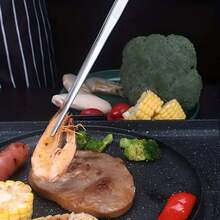 2/1 Set hochwertige Edelstahl Küchenzangen - ergonomisch gestaltete Grillzangen und Kochpinzetten für präzises Lebensmittelhandling - geeignet für Grillen, Kochen und Vor-Mahlzeiten Zubereitung