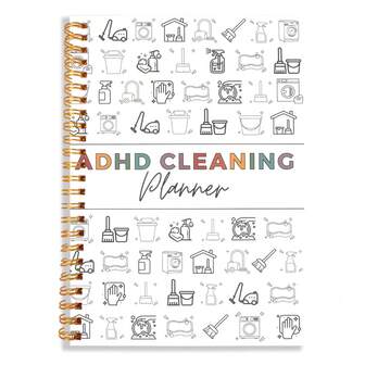 [ADHD Family Agenda] 1pc ADHD CLEANING Planner, Annual Agenda For Family Organization Designed For Adults With Attention Deficit Hyperactivity Disorder, Featuring Daily Task List, Goal Tracking, And Cleaning Schedule, 5.5x8.3