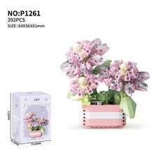 1 Flower Building Blocks Bouquet, Succulent Potted Plant Assembly Adult Building Blocks Toy, Suitable For Desktop Decor, Birthday Gift, Holiday Gift, Stress Relief Toy, 517+ Pieces (Multiple Styles And Sizes Of Flower Bouquet And Succulent Planter Blocks)