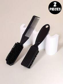 2 Peças Conjunto Multifuncional de Escova e Pente de Viagem para Crianças - Uma Ferramenta de Penteado de Dois Lados e Conjunto de Acessórios para Cabelos Comuns, Produtos e Acessórios de Cabelo para Salões de Beleza, Essencial para Viagens de Beleza, Adequado para Crianças