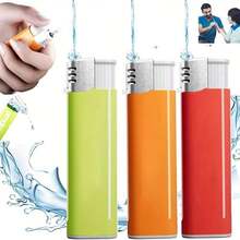 Creative Prank - Water Squirt Lighter Toy - Fun Gag Gift For Parties, Halloween And Christmas - Orange And White Design - Novelty Water Squirt Lighter - Suitable For Pranks And Entertainment - Water Toy - Multicolor - View 2
