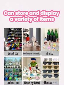 Suport/raft de depozitare acrilic! Decorațiuni pentru cameră. Poate expune parfumuri, rujuri, bijuterii, păpuși mici, ochelari etc. Poate fi folosit și pentru a plasa obiecte la petreceri. O alegere excelentă pentru a oferi cadouri de Halloween, Ziua Națională, Crăciun și alte festivaluri!