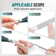 Nowość Profesjonalne obcinaczki do paznokci z fazowanymi końcami w kształcie orlego dzioba, 3 zestawy obcinaczy do paznokci z fazowanymi końcami i cążkami do skórek oraz pilnikiem, długi uchwyt, szerokie szczęki, antypoślizgowe, skośne obcinacze do paznokci, do grubych paznokci, dla seniorów i pielęgnacji wrastających paznokci, do użytku w domu/salonie, ergonomiczne i nierdzewne, narzędzia do paznokci, manicure i pedicure, dla mężczyzn i kobiet, prezenty dla rodziny, przyjaciół, kochanków, na powrót do szkoły, Halloween, Boże Narodzenie