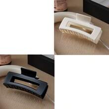 4 piezas/2 piezas/1 pieza Nuevos clips de pelo de silicona suave de 11 cm sin deslizamiento y antideslizantes - Agarre fuerte, unisex - Elegantes clips de pelo negros, adecuados para uso diario, gimnasio, ocasiones formales - Extracción sin daños, accesorio de pelo moderno, accesorios de pelo con textura de goma, pinzas de garra de otoño, accesorios de invierno para atuendos de vacaciones para mujer