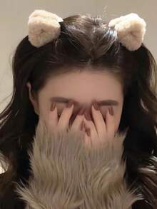 Hair Clips Claw Clips 2PCS Cute Plush Cat Ear Hair Clip, Soft And Sweet Autumn And Winter Ladies And Girls Hair Accessories, School Stuff, College Autumn Accessories