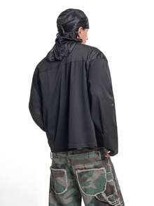 Áo thể thao MT99 mới về dành cho nam, chất liệu lưới in số, màu đen, cổ chữ V, tay dài, kiểu dáng thường ngày. - màu đen - Xem 2