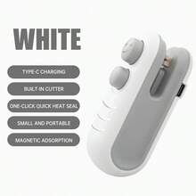 SOKANY Mini Snack Bag Sealing Machine, Food Storage Sealing Machine, Portable Sealing Machine.Cut And Seal 2 In 1, With A Chip Cutter.USB Rechargeable Sealing Machine, Two Functions, Dual-Purpose Bag Sealing/Bag Opening, With Magnetic Suction At The Bottom, Can Be Used As Refrigerator Stickers, Suitable For Household Hot Fans, Sealing Machines, And Thermal Vacuum Sealing Machines.