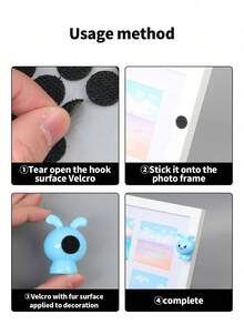 200/400个（100/200对）黑色或白色自粘圆形魔术贴，点状胶粘钩环，透明圆形粘胶底座，双面强力魔术贴，适用于学校教室幼儿园静音书、办公室、家庭等场所。 - 彩色 - 查看 8