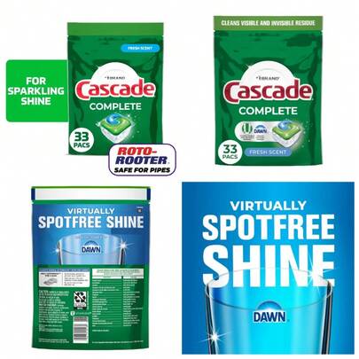 Complete Dishwasher Pods Dishwasher Detergent Dish Detergent Soap Fresh 33 Count  HOME