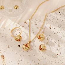 8 Stücke Vintage Boho-Stil Brautschmuckset, Material aus Zinklegierung, inklusive Ringe, Ohrringe und Halskette, geeignet für Frauen, ideal für Hochzeiten, Partys und Valentinstag Geschenke - passend für alle Jahreszeiten