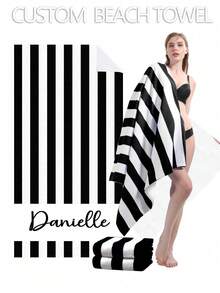 منشفة شاطئ مخططة شخصية قطعة واحدة، منشفة حمام مخططة مطبوعة بالاسم المخصص، هدية عطلة عيد الميلاد، منشفة حمام ذات طباعة شريطية عتيقة، زخرفية، قابلة لإعادة الاستخدام، متعددة الوظائف، أنيقة، فاخرة، مخصصة، فريدة من نوعها، هدايا مثالية للرجال، هدايا مثالية للنساء، الصديق، الصديقة، الأب، الأم، العائلة، الأصدقاء، الابن، الابنة، طلاب المدرسة، العمال، أساسيات الحمام في العطلات الصيفية، أساسيات السفر، ملحقات السفر، أساسيات الشاطئ، أساسيات السكن الجامعي' - أخضر - مشاهدة 5