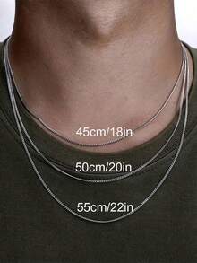 1pc/Set Titanium Steel Cuban Link Chain Necklace, Hip Hop Rock Sweatshirt Chain Accessory, 3mm Width, Fashionable Versatile DIY Jewelry, Won't Fade Or Discolor Fathers Day Gift School Jewelry Men Y2k Accessories Goth Chains Jeans Accessories Gothic Jewellery Back To School Street Halloween Accessories Punk Streetwear Accessories