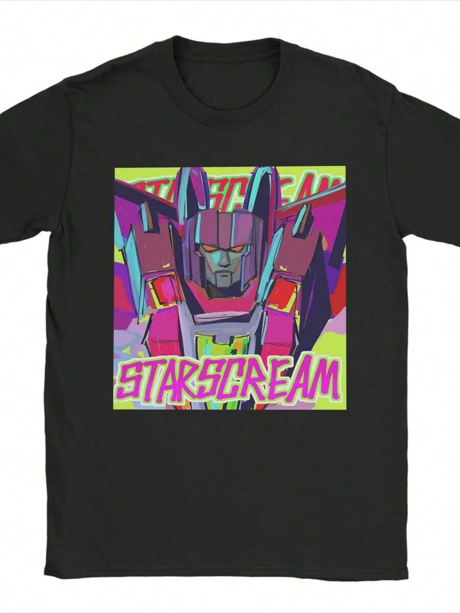 Mens Womens Starscream Ed T Shirt Pure Cotton Graphic Printed Tee Shirts Top Clothing.Jpg - Đen 8 - Xem 1