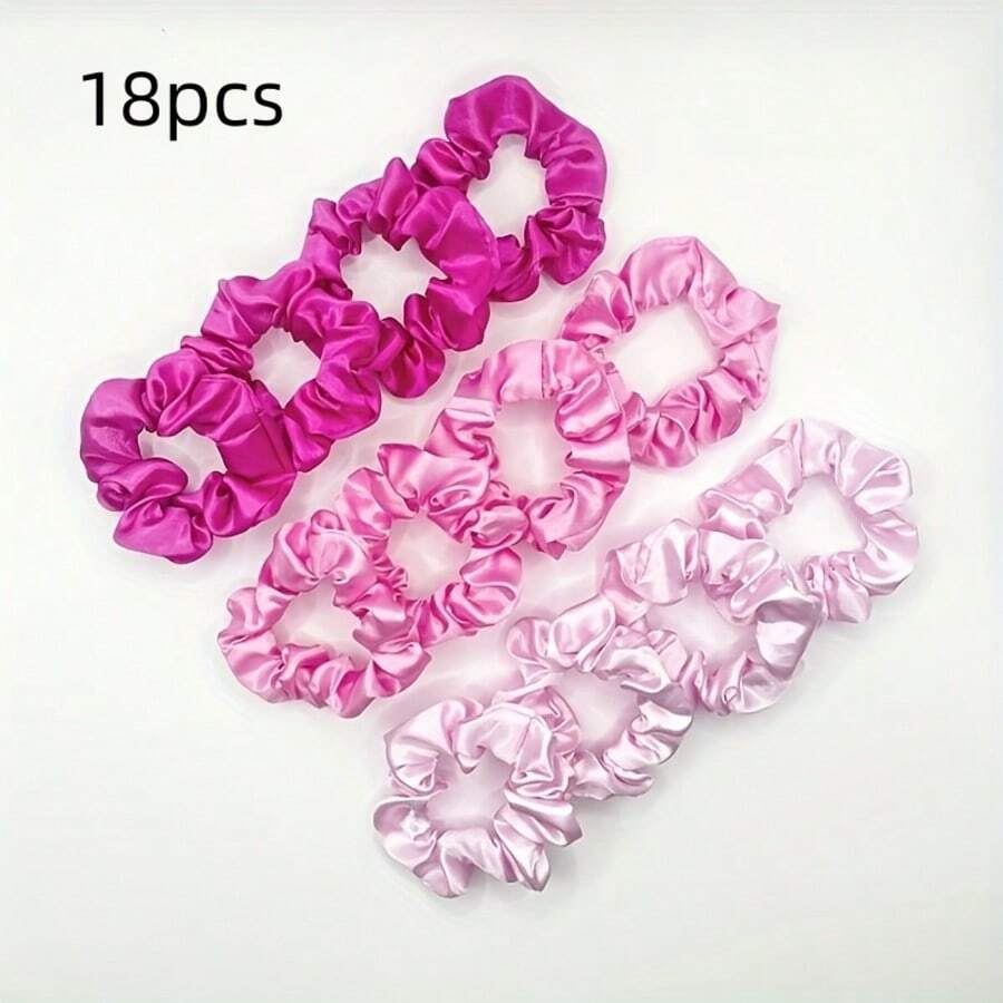 18pcs Minimalist High-End Versatile Fresh Hair Ties, High Elasticity Seamless Party Hair Accessories