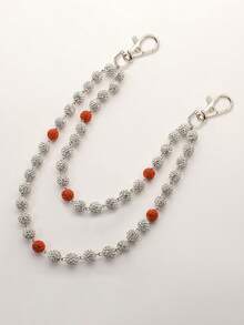 1pc Fashion Street Hip Hop Body Chain With Hanging Rhinestone Ball Pendant, Handmade Body Jewelry For Men And Women, Versatile Accessory