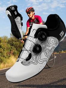 Sapatos de Ciclismo Profissional Masculino, Sapatos de Bicicleta de Estrada para Esportes ao Ar Livre, Confortáveis e Duráveis, Antiderrapantes e Resistentes ao Desgaste, Adequados para Ciclismo, Academia e Outras Atividades ao Ar Livre