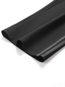 Pantaloni de vară pentru femei, mărime plus, casual, lejeri, cu picior drept, potriviți pentru purtare zilnică, pentru toate anotimpurile - Negru - Vizualizare 8