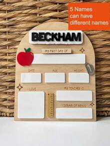 Placa Personalizada Primeiro Dia de Aula, Placa Último Dia de Aula, Etiqueta de Nome Personalizada, Placa Volta às Aulas, Quadro de Anúncio do Primeiro Dia de Aula, Materiais Impressos Gráficos, Volta às Aulas, Presente Personalizado, Marco - Cartão de registro escolar - Visão 49