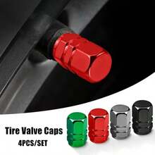 4pcs Aluminum Tire Valve Caps - Corrosion Resistant, Fits Cars, Trucks, Motorcycles & Bikes