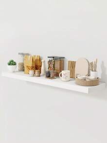 1PC Floating Shelves For Wall,Engineered Wood Shelves With Invisible Brackets For Living Room, Bedroom, Bathroom, Kitchen Decor And Storage