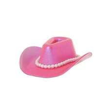 2pcs Bohemian-Style Western Cowboy Mini Hats Western Rhinestone Cowboy Hats Western Pearl Cowboy Hats Neon-Colored Women's Cowboy Hats Disco Party Hats Role-Playing Costume Accessories Party Hair Accessories Cowboy-Themed Hats