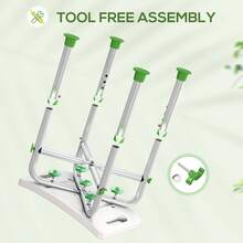 HOMCOM Shower Chair For The Elderly And Disabled, Adjustable Padded Shower Stool With Built-In Handle And Non-Slip Suction Foot Pads, Green - Green - View 4