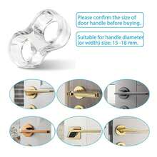 6pcs Door Knob Bumper Rings, Door Stopper Wall Protector, Shock Absorbing Quiet Cushion