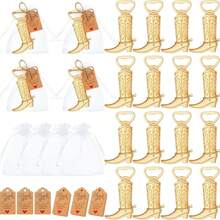 1 pezzo Apribottiglie a forma di stivale in metallo dorato, strumento creativo per bar, adatto per festival, matrimoni, feste, birra, lattine. Perfetto per San Valentino, matrimoni, compleanni, Ognissanti e feste di Natale