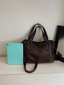 New Arrival Large Capacity Casual Tote Bag - Coffee - View 4