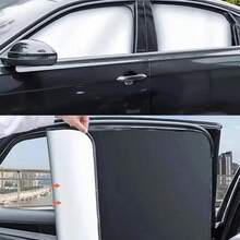 Easypie Selection 4PCS/2PCS Magnetic Car Window Shades - Titanium Silver Side Sunshades For SUV/Sedan, Front & Rear Privacy Curtains