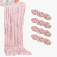1/2/5/10 Pcs 90*180cm/90*300cm Romantic Sheer Table Runner, Suitable For Wedding Decoration, Bridal Shower, Birthday Party, Chair Sash, And Wedding Arch