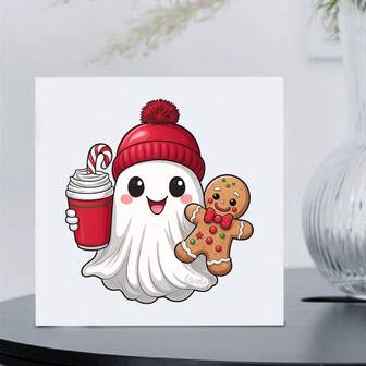 Decoración estacional Lindo fantasma navideño Decoración de escritorio de oficina - Un complemento perfecto para la decoración de la oficina en el hogar, la decoración de la sala de estar, la decoración del dormitorio y la decoración de la cocina - Ideal como regalo de Navidad para mujeres