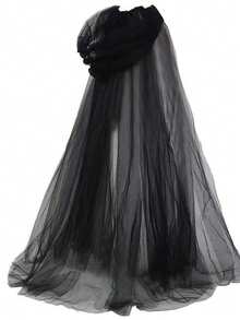 2 piezas/1 pieza Capa larga de malla gótica oscura con capucha de estilo europeo y americano de doble capa para celebración de Halloween, disfraz unisex de bruja; Combo de accesorios para fiesta de vacaciones. Capa larga de malla gótica oscura con capucha de doble capa, unisex. Nuevo conjunto de chal de unicolor retro con cordón y máscara de media cara, capa de novia vampiro