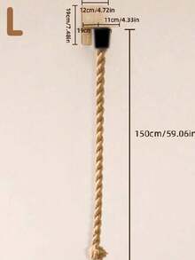 1 件壁挂式猫抓柱，配有粗剑麻绳、猫爬梯、壁挂式猫用互动游戏绳，非常适合室内猫娱乐、宠物活动中心、互动猫玩具、适合所有尺寸猫的猫墙爬系统