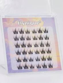 36pcs Flower Lashes Clusters C-Curl Fluffy Individual Lashes , DIY Lash Extension With 6-7mm Individual Lashes Invisible Band Lash Cluster Eyelash Natural Looking Lash Extensions For Beginners