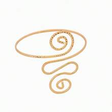 Adjustable Spiral Wire Cuff Stacking Bracelet Simple Pattern International Jewelry Wholesale Bracelet - Gold - View 7