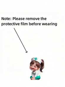 2D 平面亚克力护士女孩证件卡套 - 可伸缩卡扣，耐用标签，适合医学生和执业护士 - 耐用 PMMA 材质，适用于工作场所身份识别、医疗标签夹 | 趣味设计 | 耐用亚克力材质，护士配件，返校季，教师礼物 - 彩色 - 查看 4