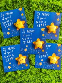 10pcs Charming Resin Star Pocket Hug Cards Will Inspire You To Face Life's Challenges With A Positive Attitude. These Thoughtful Lucky Charms Are Perfect For Family, Friends, Beloved Mothers, And Women. They're Also Perfect As Party Favors, Adult Party Favors, Wedding Gifts For Guests, Christmas Gifts