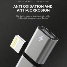 双 Lightning 端口音频 + 充电适配器，兼容 14 13 12 Mini 11 Pro Max XS XR X 7 8 Plus/iPad Air（仅兼容原装有线耳机） - 彩色 - 查看 7