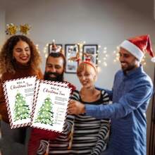 20pcs Country Floral Christmas Trivia Game, Includes Holiday Movie And Song Questions, Suitable For Adults, Office, Groups, Thanksgiving