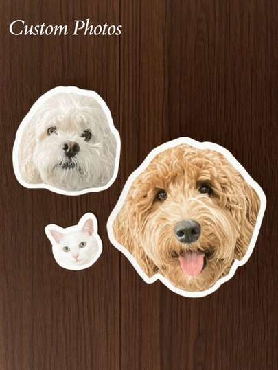 240pcs New Custom Pet Stickers, Custom Dog Stickers, Custom Cat Stickers, Water Bottle Stickers, Dog Mom Gifts, Wedding Christmas Gifts, Suitable For Room Decor, Bathroom Decor, Halloween Decor, Kitchen Decor, Kids Birthday Decor, Party Decor, Creative Customized Product