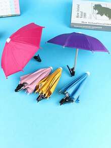 Parasol z zaciskiem na telefon 1 szt./2 szt., wodoodporny parasol przeciwsłoneczny do użytku na zewnątrz z uchwytem na telefon, mini parasol z filtrem UV na lekki deszcz, uniwersalna osłona przeciwsłoneczna do telefonu, zewnętrzna osłona przeciwsłoneczna z powłoką antyrefleksyjną do telefonu, niezbędne akcesoria podróżne, artykuły szkolne, artykuły na wakacje, kemping, niezbędne akcesoria wakacyjne