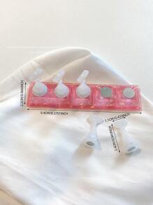 亚克力极光彩虹色矩形钻石形状美甲展示架，树脂水晶珠水钻复古韩国花朵激光 DIY 家居和户外女士母亲姐妹妻子女友婚礼美甲沙龙美容情人节使用