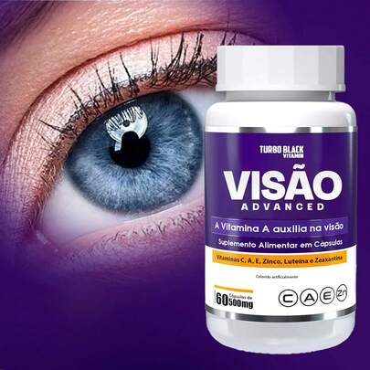 Visão Advance Luteína, Zeaxantina & Astaxantina 60 Cápsulas Turbo Black