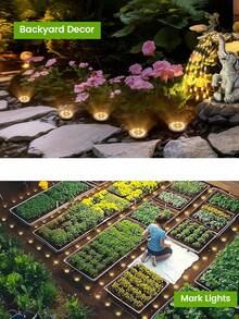 Mini Solar Ground Lights, 2/4/8Pack Solar Lights Outdoor Waterproof, Pathway Lights Solar Powered, Solar Garden Light, Landscape Lighting For Yard Driveway Walkway (Cool White/Warm)