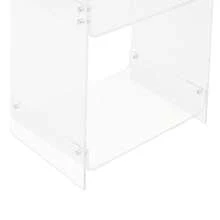 Klar Acryl Endtisch 3-Ebene Nachttisch für Wohnzimmer Schlafzimmer Heimdekor (Klar) - Transparent - Übersicht 9