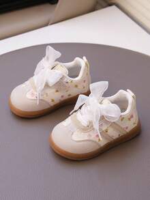 1双婴儿休闲运动鞋，可爱女童秋季鞋 - 米色 - 查看 4