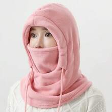 Fashionable Autumn And Winter Warm Fleece Men's And Women's Protective Head And Neck, Black, White, Khaki, Pink Protective Mouth And Nose Hat, Head Cover, Neck Cap, Motorcycle, Bicycle, Windproof Sports Scarf, Hat, Face Mask