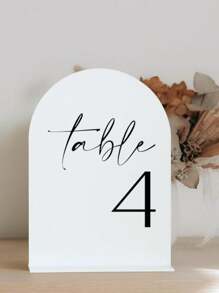 1 Set Acrylic Arch Shaped Number Place Cards, Party Decor Seating Cards, Wedding Table Numbers, Modern Wedding Ceremony & Reception Signage